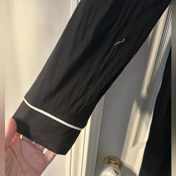NWT Auden Black Nightshirt with White Trim - Picture 2 of 5